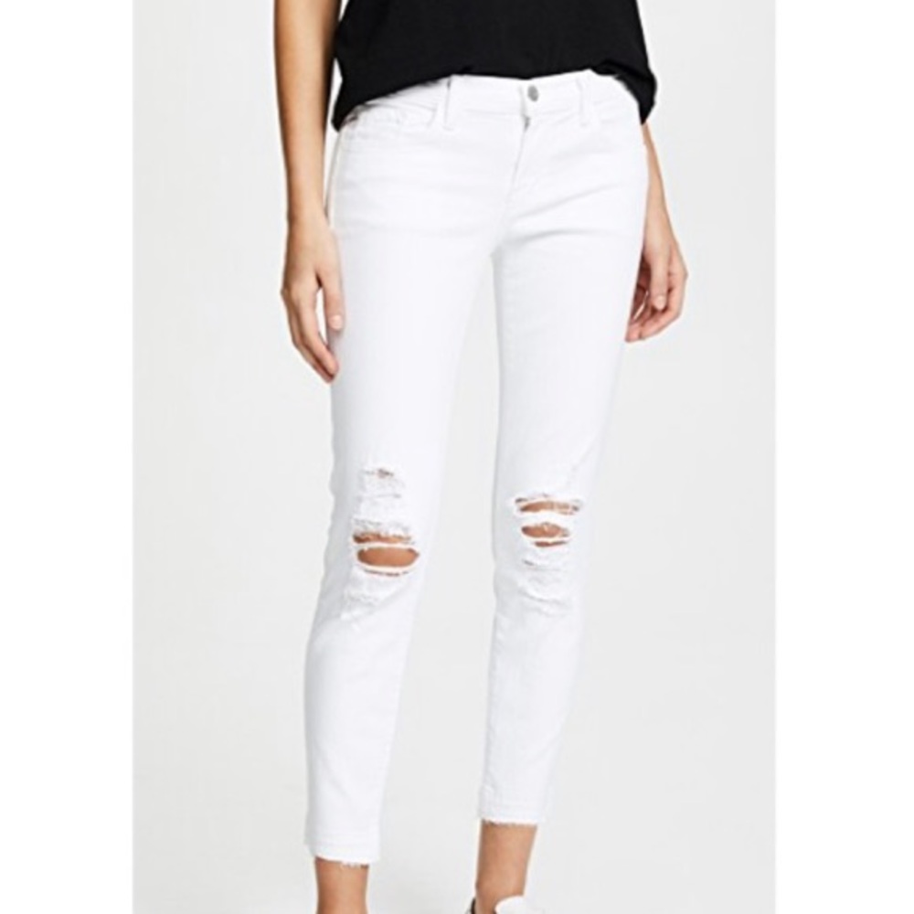 Generra distressed white jeans